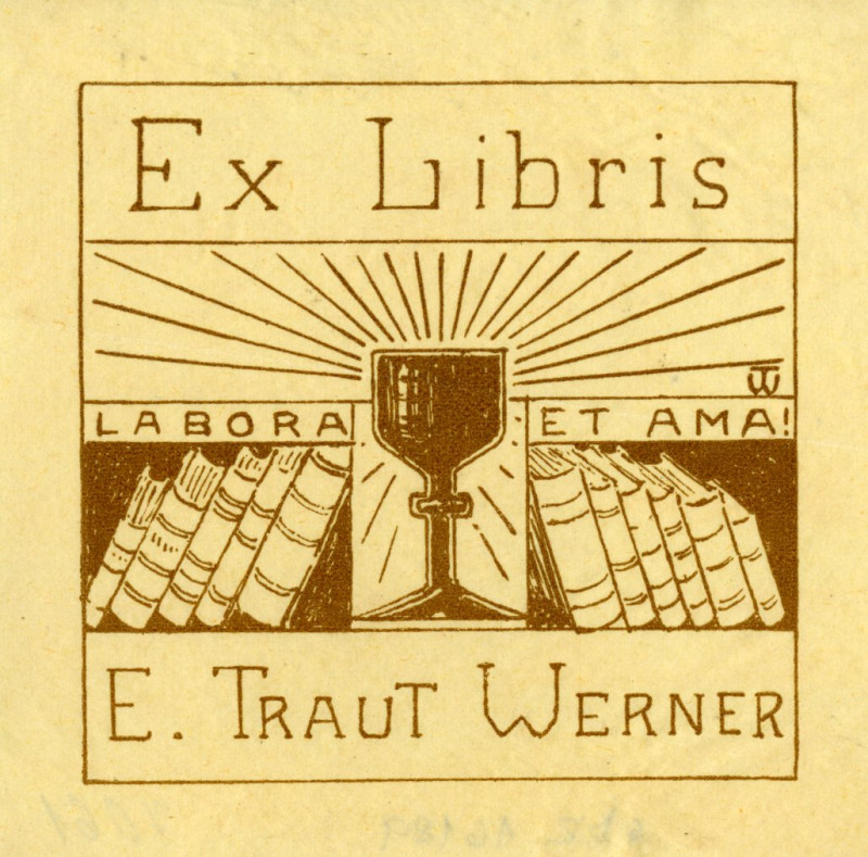 sign: TW neurčený autor německý - Ex libris E. Traut Werner
