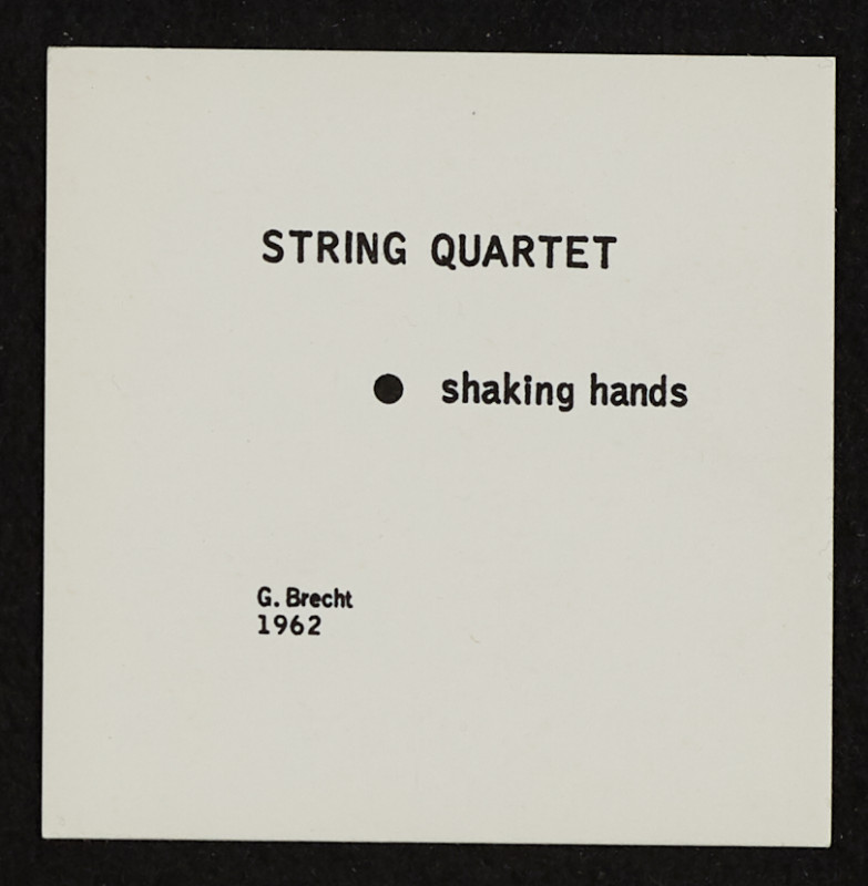 George Brecht - String Quartet from Water Yam