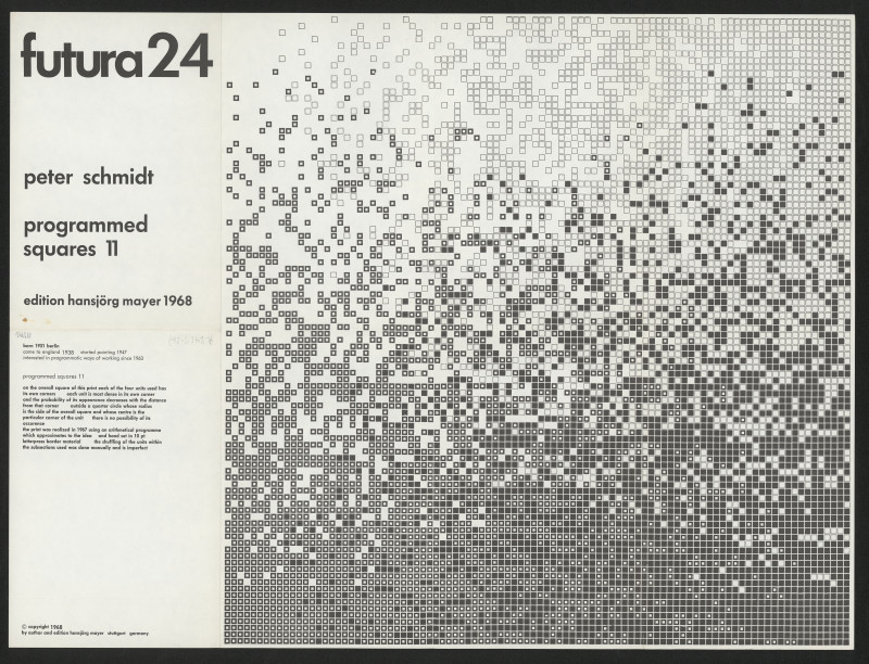 Peter Schmidt - Programmed Squares 11, Futura 24 edition Hansjörg Mayer, Stuttgart, Germany (1-26)