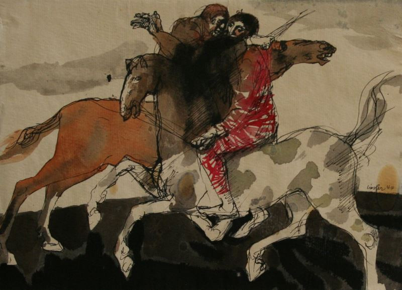 Josef Liesler - Souboj jezdců na koních