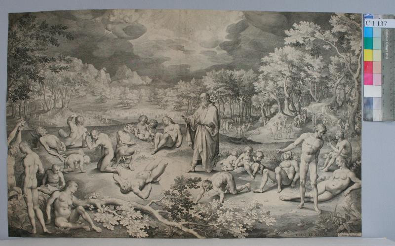 Nicolaes de Bruyn - Vidění  Ezechiela