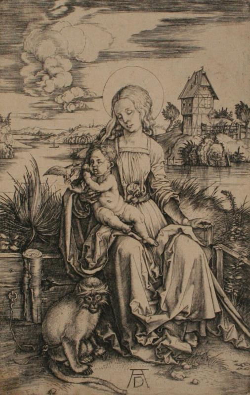 Albrecht Dürer - Madona s opičkou