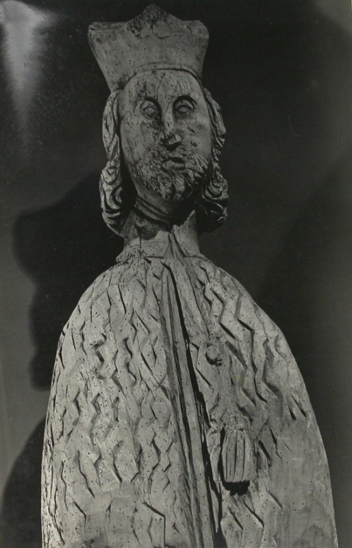 Jan Svoboda - Bez názvu (Lidová řezba, sv. Jan Nepomucký), z cyklu Pojednání o plastice / Untitled, from the Essays on Sculpture cycle