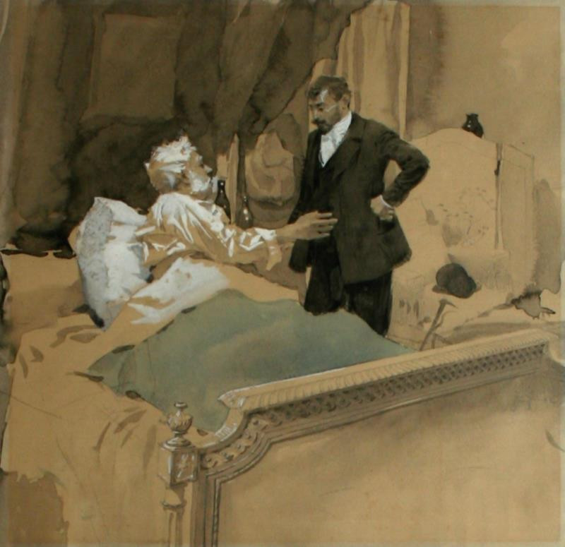 Luděk Marold - Nemocný (ilustrace)