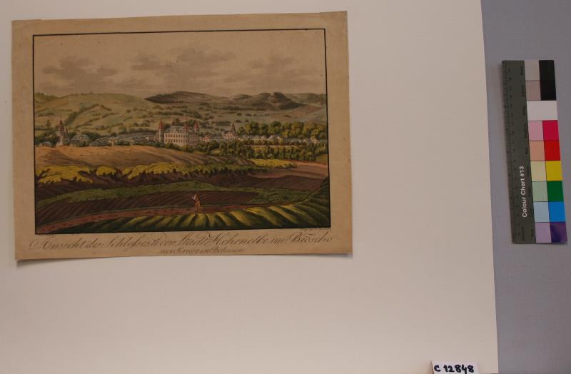 Ludvík Arnošt Buquoy - Pohled  na  zámek  a  město  Vrchlabí