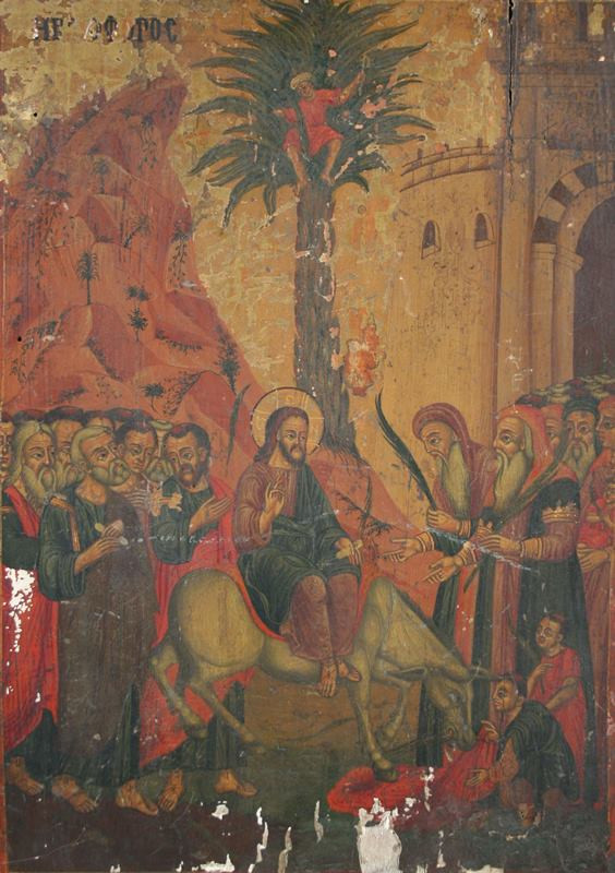 neznámý malíř ikon - Kristův vjezd do Jerusaléma