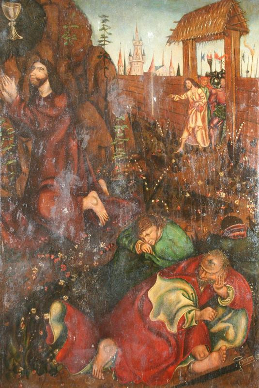 neznámý malíř moravský / rakouský (?) - Kristus na hoře Olivetské