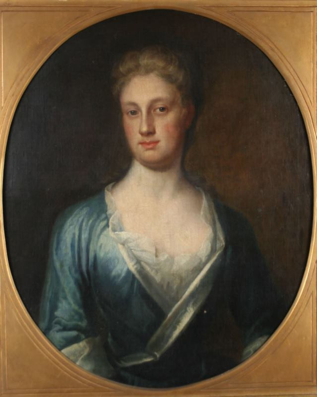 neznámý malíř - Portrét  dámy  v  modrém