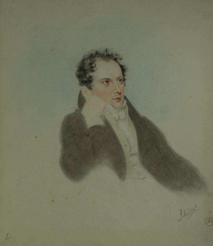Josef Emanuel Teltscher - Podobizna muže violoncelisty Franze Schuberta