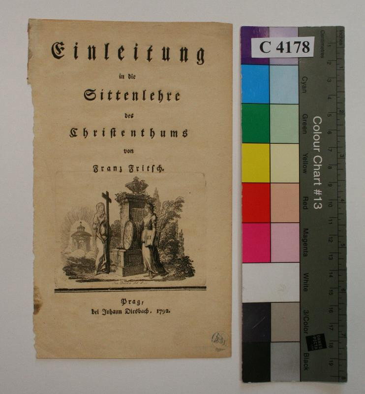 Johann (Jan) Berka - Titulní  list : Einleitung  in  die  Sittenlehre  des  Christentums