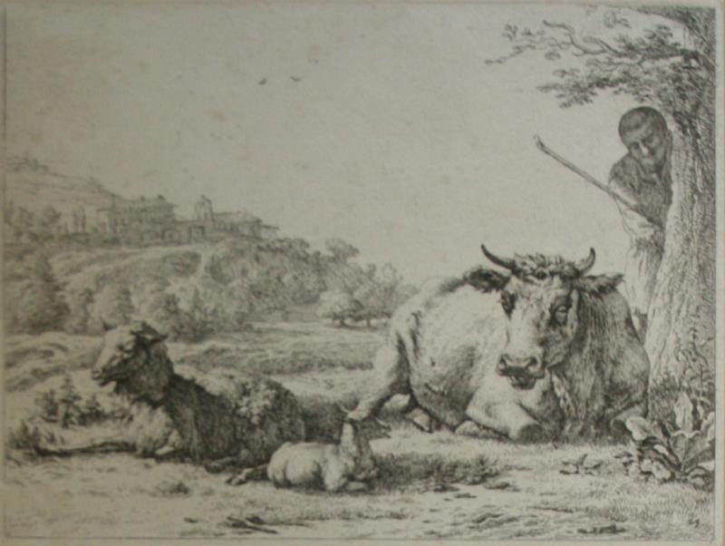 Karel Dujardin - Pastýř se stromem