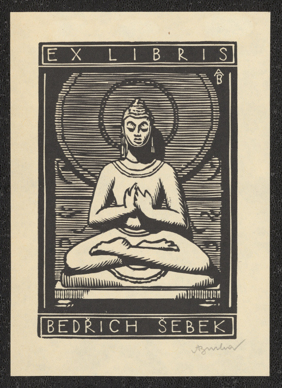 Antonín Burka - Ex libris Bedřich Šebek. in Ex libris II. Deset původních dřevorytů