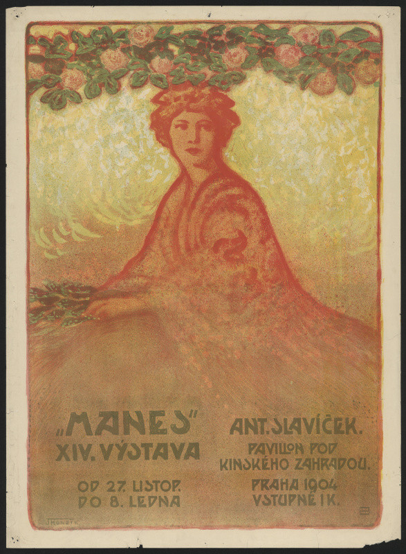 Jaroslav Honzík - XIV. výstava Mánesa, Praha 1904 (Slavíček)