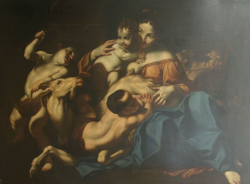 Carlo Cignani - Dítě Jupiter kojené Amaltheiou