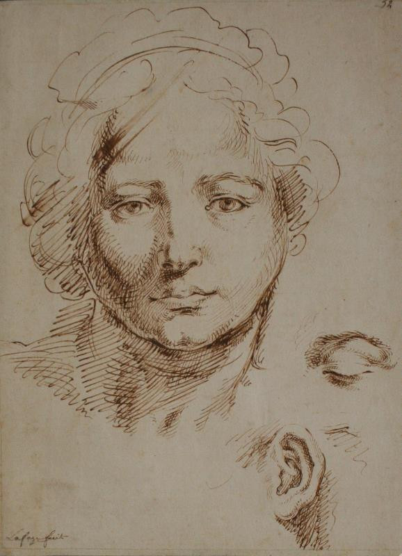 Raymond de Lafage (La Fage de) - Hlava ženy s detaily