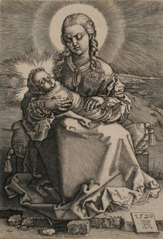Albrecht Dürer - Sedící Madona se zavinutým dítětem