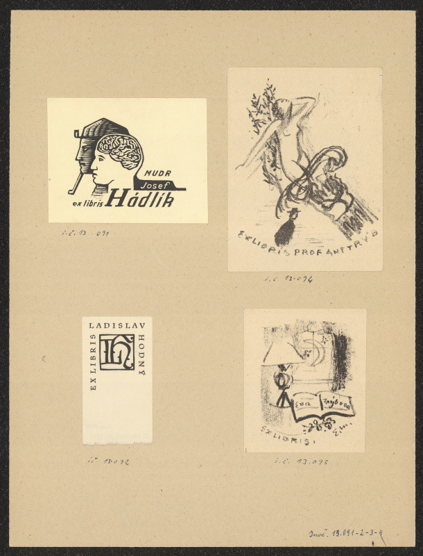 Oldřich Menhart - Ex libris Ladislav Hodný