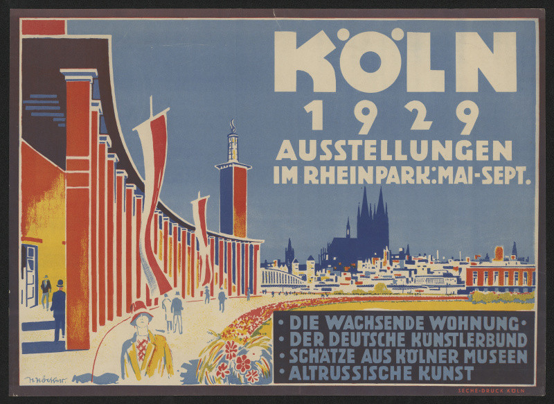 signatura nečitelná - Köln 1929, Ausstellung in Rheinpark
