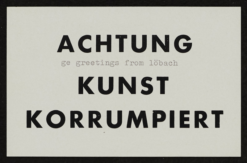 Bernd Löbach - Achtung kunst korrumpiert