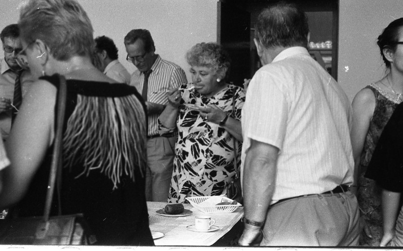 Dagmar Hochová - Prezentace potravinářských výrobků v České národní radě, léto 1991