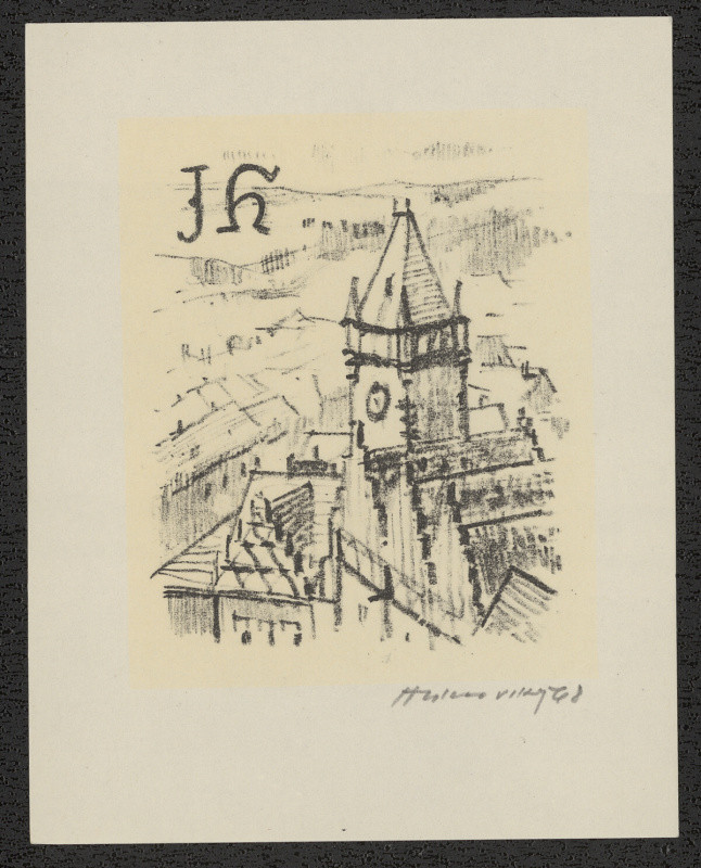 Stanislav Hlinovský - Ex libris J. H. (Jiřina Hlinovská)