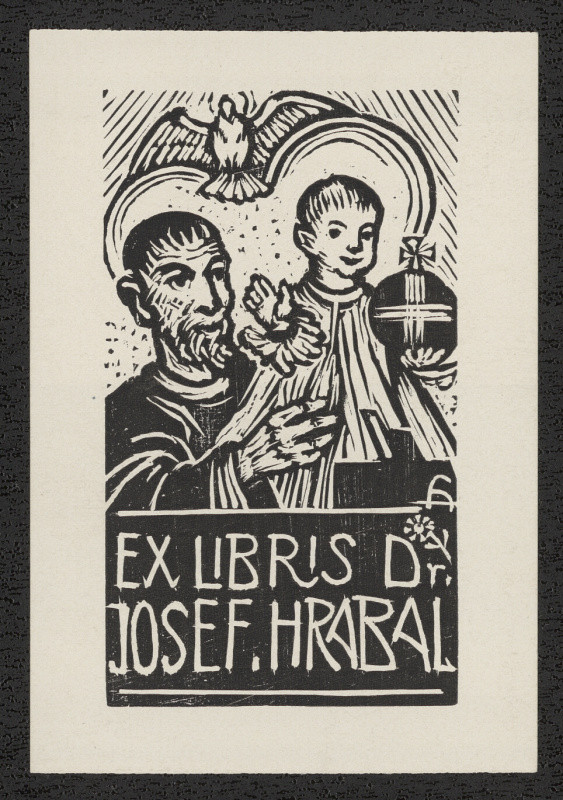 Arnošt (Ernst) Hrabal - Ex libris Dr. Josef Hrabal