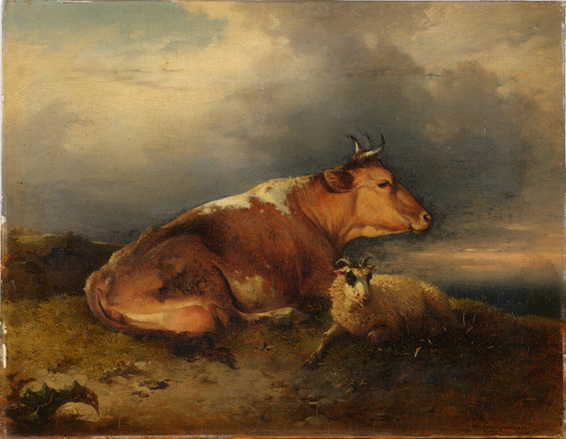Friedrich Gauermann - Kráva a ovce