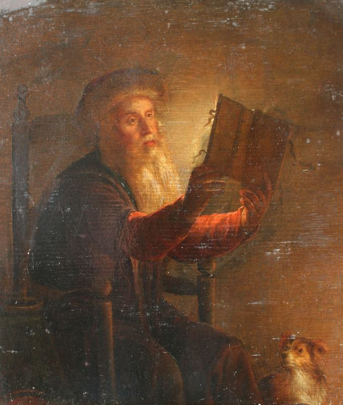 neznámý malíř holandský - Čtoucí starý muž
