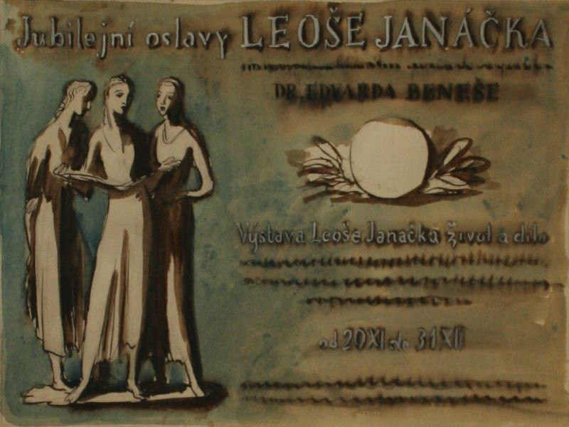 Petr Dillinger - Návrh na plakát Jubilejní oslavy Leoše Janáčka