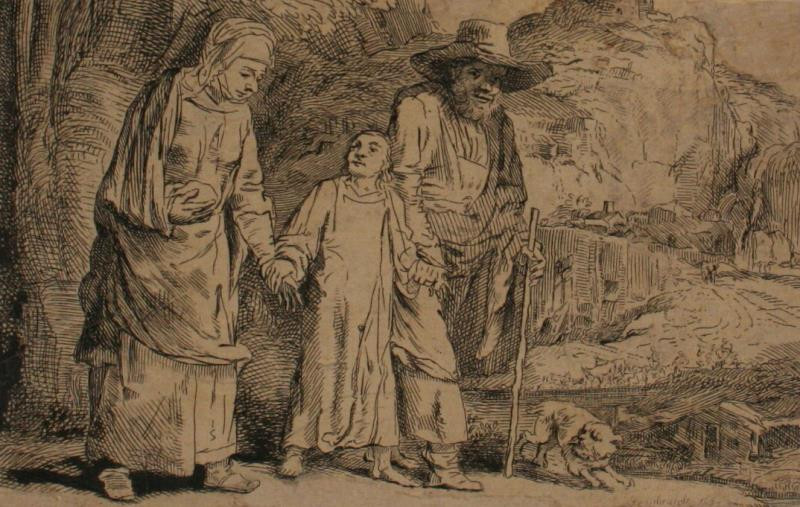 Rembrandt van Rijn - Ježíš s rodiči se vrací z chrámu