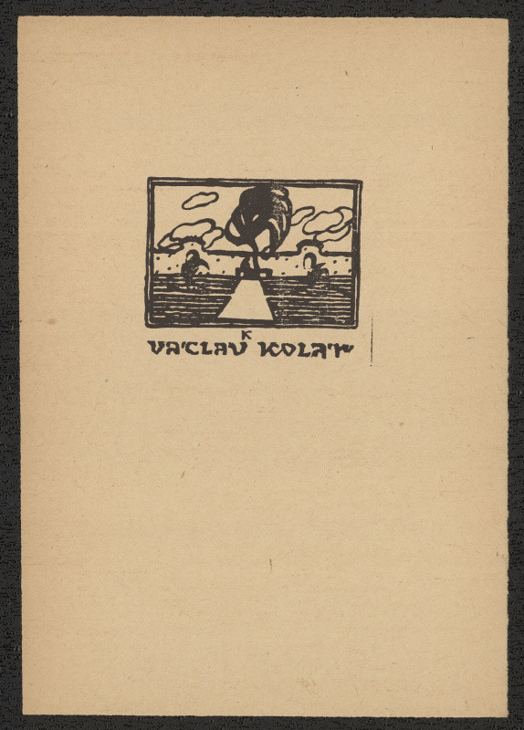 Jan Konůpek - Václav Kolář. in Patnáct knižních značek Jana Konůpka pro členy kroužku sběratelů exlibris. Plzeň 1912