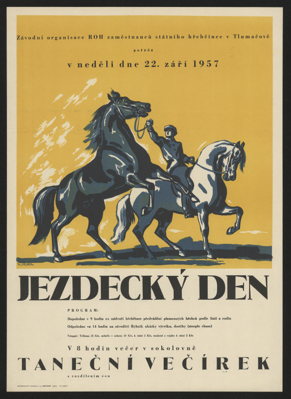 Emil Kotrba - Jezdecký den, závodiště Rybník, 22.10.1957