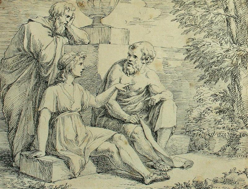 Josef Bergler - Sokrates se svými žáky