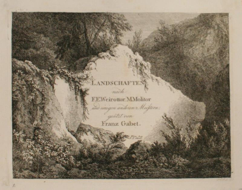 Franz Gabet - Titulní list k mapě krajin