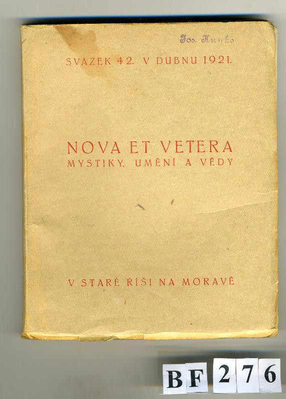 neurčený autor, František Obzina, Kryl & Scotti - Nova et vetera mystiky / umění a vědy