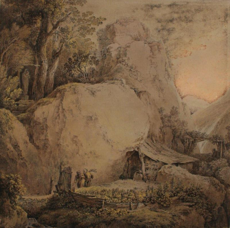 Martin von Molitor - Poustevníci ve skalnaté krajině