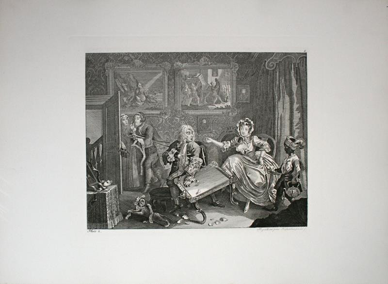 Ernst Ludwig Riepenhausen - A Harlots Progress Plate 2.. in Hogarths Werke