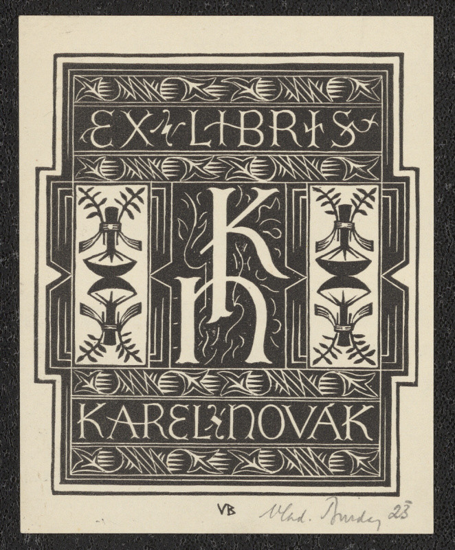 Vladislav Burda - Ex libris Karel Novák. in Sbírka Josefa Hanzla
