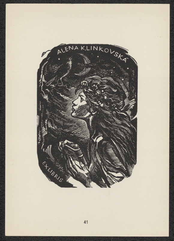 Emil Kotrba - Ex libris Alena Klinkovská. in Ex libris Emil Kotrba. Praha 1969