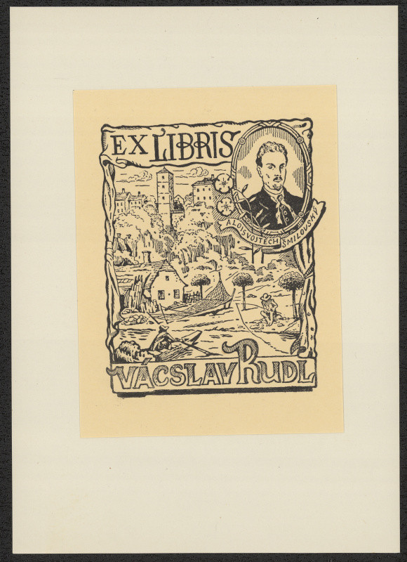 Jan Konůpek - Ex libris Vácslav Rudl. in Osm vzpomínkových exlibris která vytvořil Jan Konůpek ...in memoriam