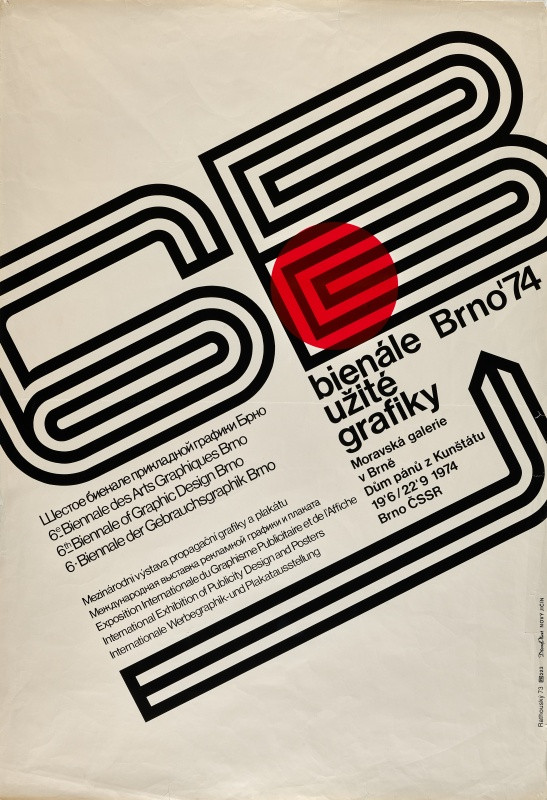 Jiří Rathouský - Bienále užité grafiky Brno 74. Mezinárodní výstava propagační grafiky a plakátu.