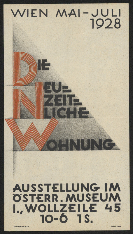 Robert Haas - Die neuzeitliche Wohnung. Ausstellung im Ostörr. Museum Wien Mai-Juli 1928