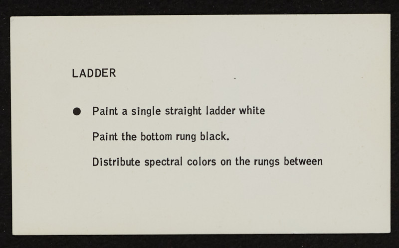 George Brecht - Ladder from Water Yam