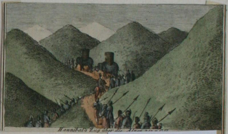 neurčený autor - Hannibal´s Zug über die Alpen 217 v. C. G.