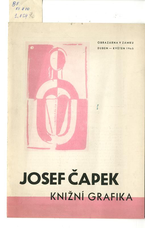 Josef Glivický, Josef Čapek - Josef Čapek. Knižní grafika