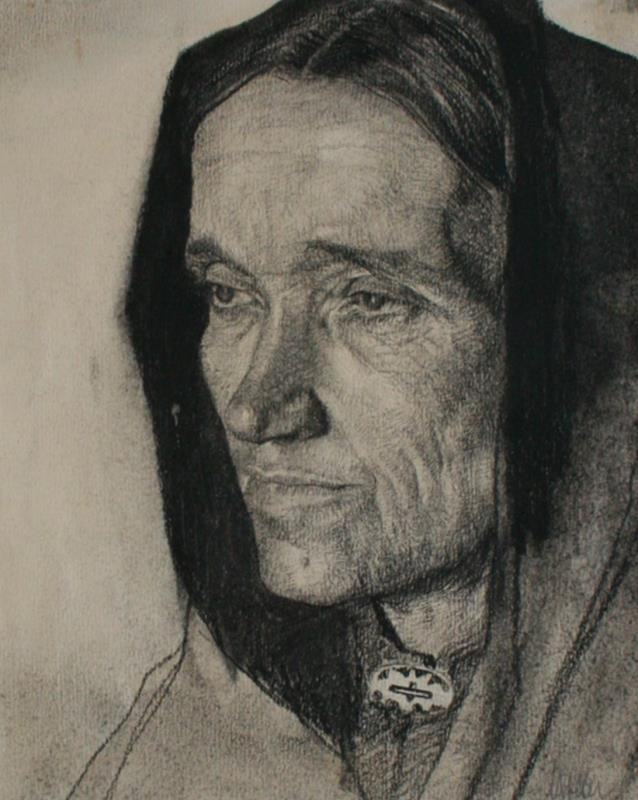 Joh.von Hauenfels Miller - Hlava ženy v šátku