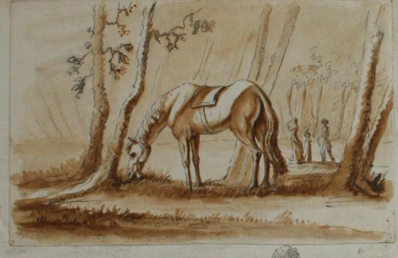 Ange-René Ravault - Kůň v krajině