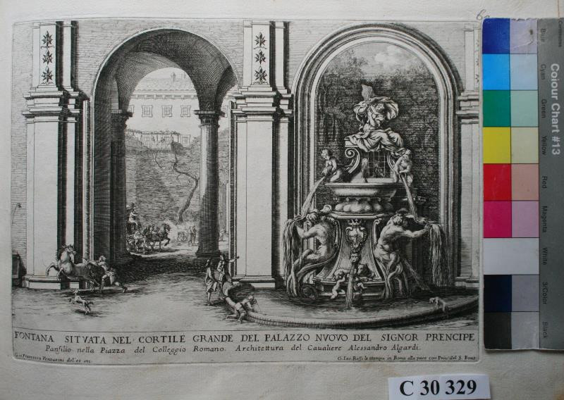 Giovanni Francesco Venturini - Fontana nel cortile grande del Pallaro Pamphilio