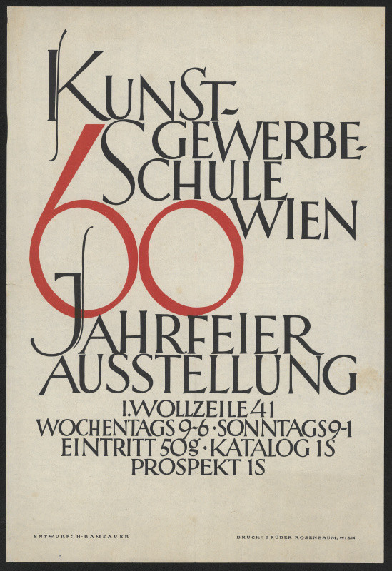 Hertha Ramsauer - 60 Kunstgewerbeschule Wien. Jahrfeier Ausstellung