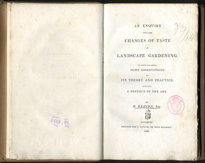 Humphry Repton, J. Taylor - An enquiry into the changes of taste in landscape gardening
